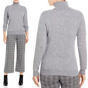 By Blumingdale’s Cashmere | 100% 2-PLY Cashmere Gray Turtleneck Sweater